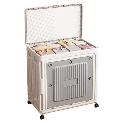 衣服收纳箱大容量超大家用整理箱翻盖带轮可折叠衣物被子储物柜子