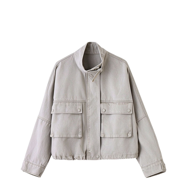 2026春女宽松工装牛仔夹克