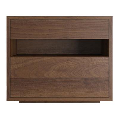 伊尔家居胡桃木色意式极简床头柜