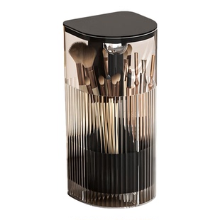 日本yinsio化妆刷收纳筒按压防尘高级感梳妆台眉笔粉刷置物架刷桶