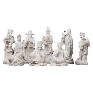 戴玉堂陶瓷八仙人物摆件八仙神像八仙过海摆件家用家居客厅供奉