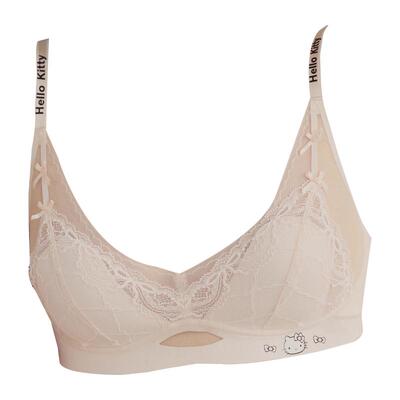 Gukoo/果壳内衣春夏HelloKitty联名新款纯色蕾丝性感女士简约文胸