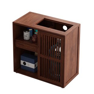 实木茶水柜可移动泡茶台烧水壶一体新中式茶车带轮茶边几功夫茶桌