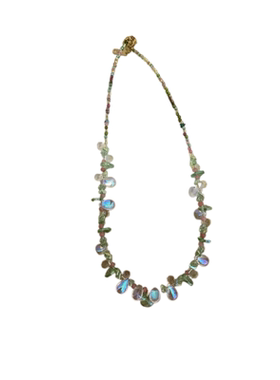 KISOL清新绿色串珠项链叠戴颈链~