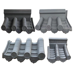 仿古水泥围墙一体瓦中式院子盖顶墙头压顶单双面瓦帽24/37/50通用