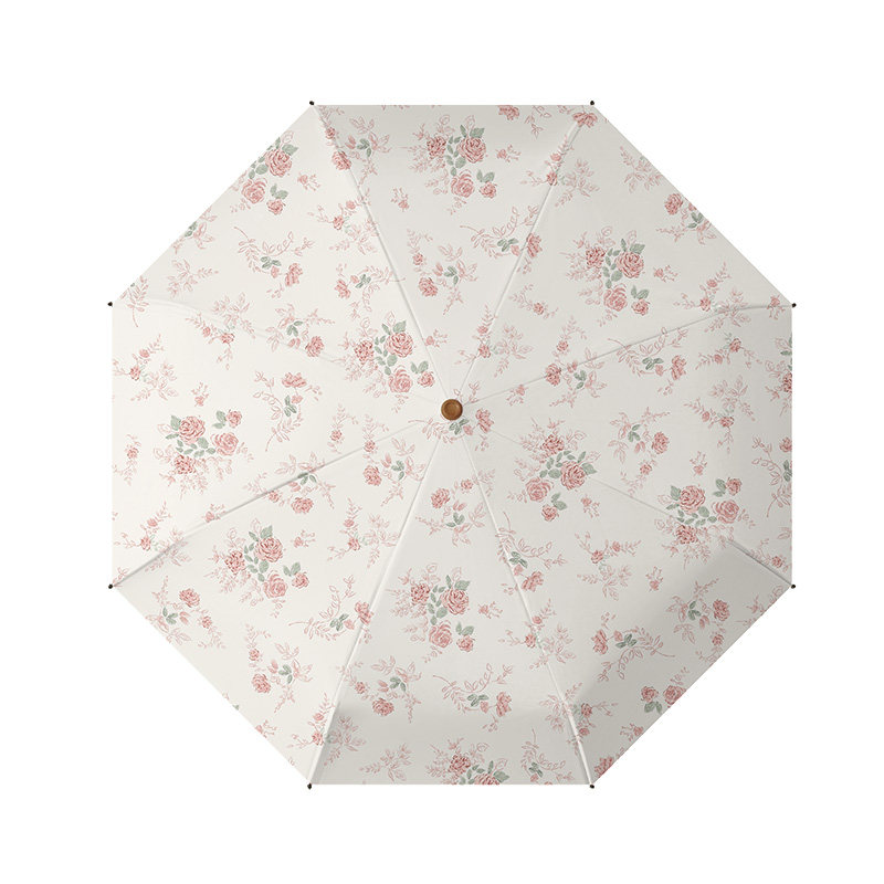 高颜值碎花太阳伞晴雨两用防晒女