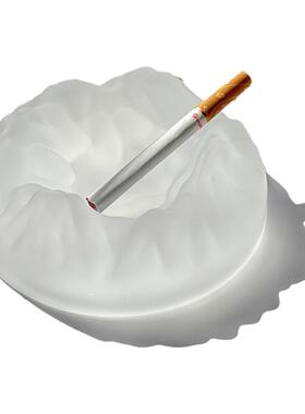 送灭烟沙冰山烟灰缸轻奢玻璃摆件