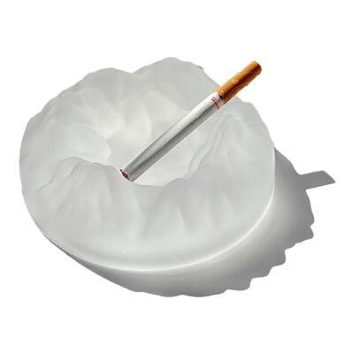 送灭烟沙冰山烟灰缸轻奢玻璃摆件