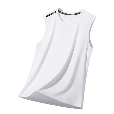 夏季冰丝背心男速干砍袖网眼无袖t恤大码男装宽松跨栏运动坎袖