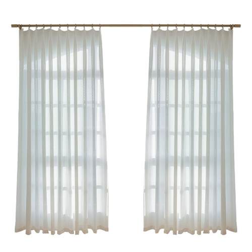 镜面纱窗帘纱帘透光不透人客厅阳台日式防晒隔热遮阳飘窗白纱窗纱