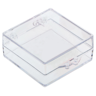 正方形透明塑料盒子PS 徽章盒迷你收纳盒有带盖小号塑胶盒小盒子