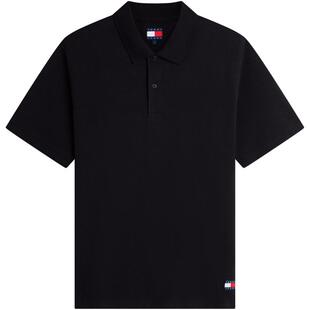 【父亲节礼物】Tommy26春夏男女华夫格肌理纯色休闲短袖T恤POLO衫