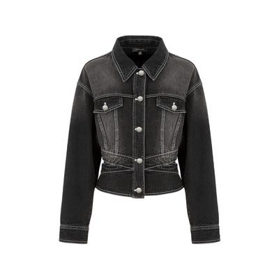 MARYLING黑色牛仔外套