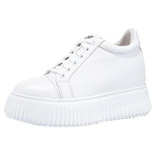 【明星同款】iiJin艾今经典9cm超轻厚底内增高休闲小白鞋254AJWB