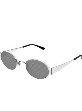 开云眼镜 古驰GUCCI男女同款复古圆形窄框全框太阳镜墨镜GG1854S