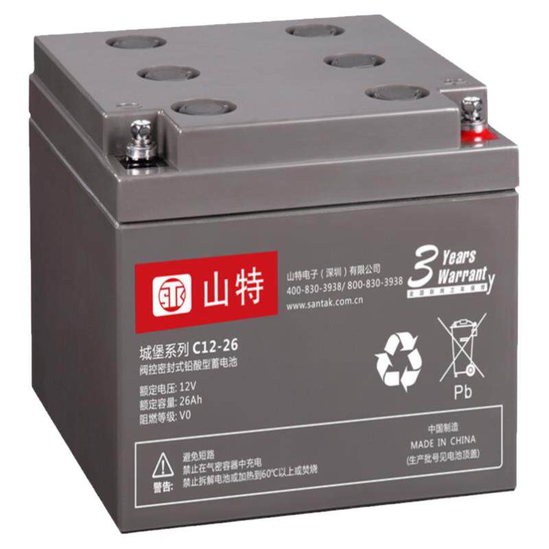 山特蓄电池 c12-26胶体12v26ah配套UPS不间断电源12伏26安EPS电瓶