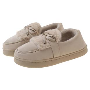 防水PU皮棉拖鞋女包跟厚底韩版时尚家居拖鞋冬季保暖棉鞋防滑外穿