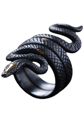 复古朋克风做旧原创纯银银戒指