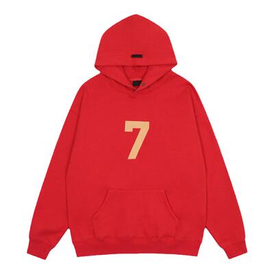 FOG第七季主线数字7植绒连帽卫衣