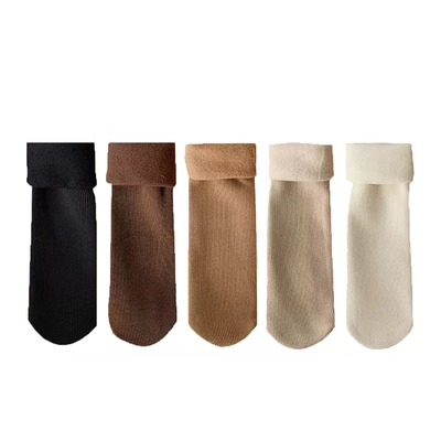 冬季加绒蓄热保暖居家睡眠地板袜