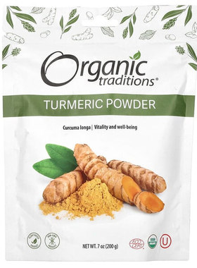 Organic Traditions姜黄粉浓郁香味口感醇厚菜肴健康搭档健身