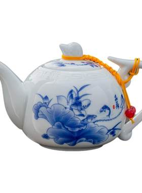 茶壶功夫茶具经典青花瓷单壶中式