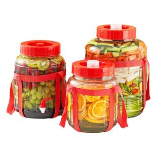 泡酒玻璃瓶专用酿酒坛泡菜坛子腌菜缸玻璃密封罐发酵罐孝酵素桶