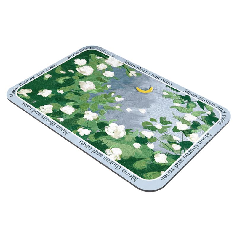硅藻泥油画风卫生间吸水速干地垫
