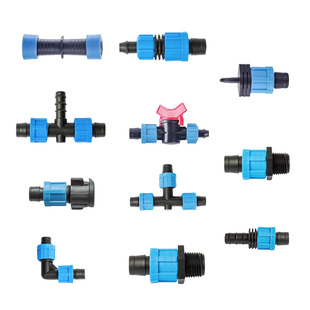 16滴灌带接头旁通阀门配件小开关软带水带旁通阀直通硬管直接球阀