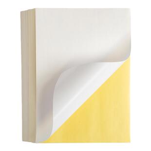 A4不干胶打印纸标签贴纸白色白纸带背胶可粘贴粘性强哑面光面标签纸牛皮纸整张a4纸标签贴大号大张批发办公用