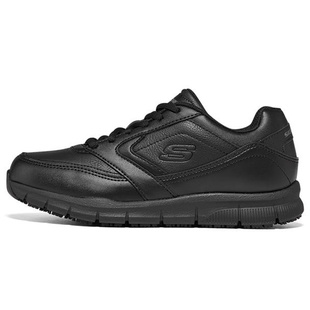 Skechers斯凯奇WORK NAMPA女士工作鞋日常简约黑色休闲鞋