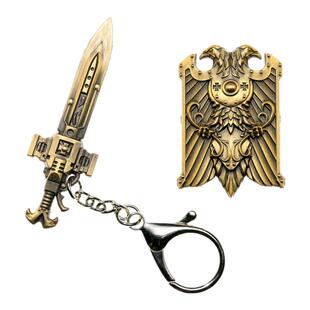 Starforged星辰铸造 战锤40K周边帝皇禁军剑盾武器钥匙扣胸针套装