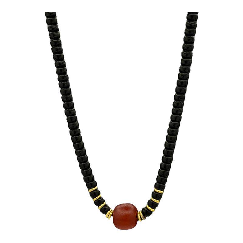 NFF天然红玛瑙转运珠颈链