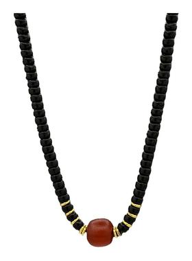 NFF天然红玛瑙转运珠颈链