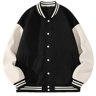 外套男青少年棒球服2025新款春秋款潮牌美式复古撞色重磅男款夹克