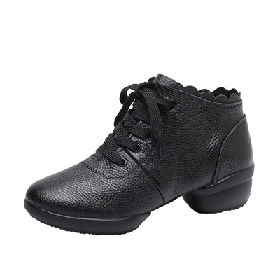 3CM卡路奇新款舞蹈鞋女软底真皮广场舞鞋水兵跳舞鞋中老年妈妈鞋