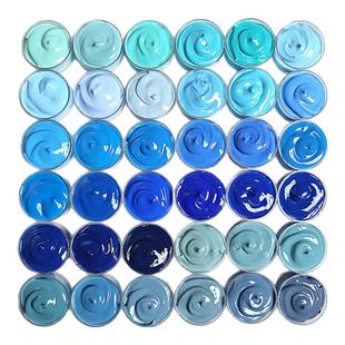 温莎牛顿数字油画靛青蓝色系丙烯颜料小盒分装防水防晒墙绘无甲醛