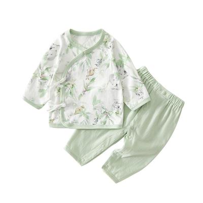 小聪熊新生婴儿衣服夏季薄款套装