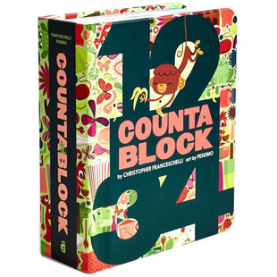 【预售】数数板绘本 宝宝英语绘本启蒙幼儿 Block Countablock Board Book 零基础0-3岁儿童早教书原版书【善优童书】