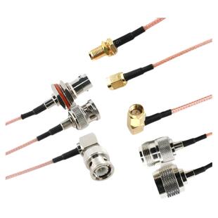 BNC转BNC延长线SMA转MMCX转接线RF射频连接线sma公头转弯母头天线