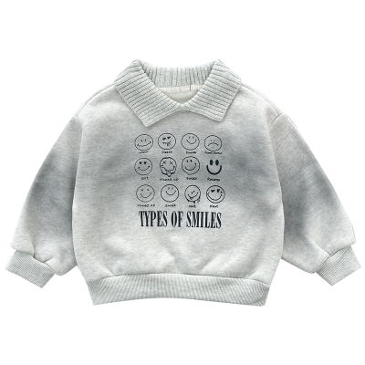 男童加绒卫衣秋冬韩版洋气Polo衫