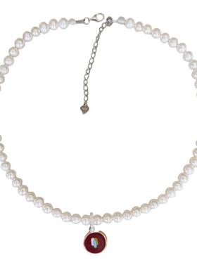 天然淡水珍珠项链925银原创设计