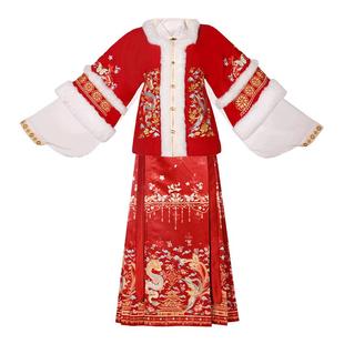 翡缇兰_龙凤贺岁 原创明制汉服女2025新款冬季加厚改良马面裙古装