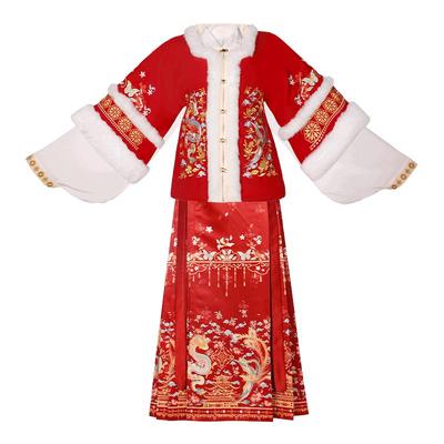 冬季拜年服马面裙古装明制汉服