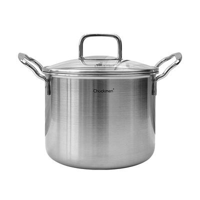 chockmen卓德铭18/10不锈钢18cm加深汤锅家用加厚煮面高汤桶