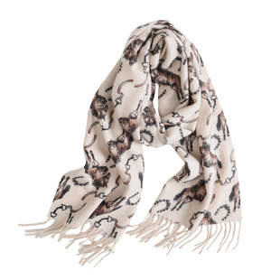 L*P战马100%山羊绒加厚围巾女冬季2025新款高级感保暖围脖礼盒装