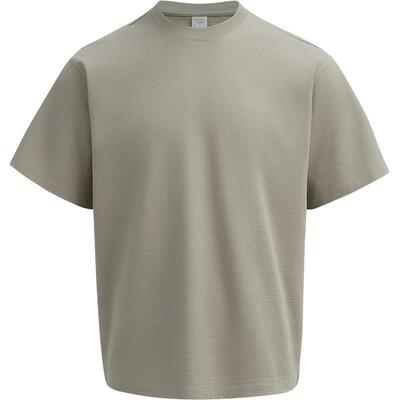 本来BENLAI男士褶皱肌理感宽松短袖T恤上衣2026春季新款BRL460010