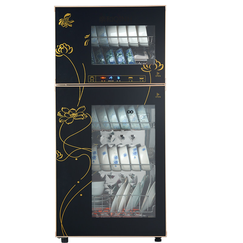 立式消毒柜家用双门臭氧高温触摸消毒碗柜商用柜式小型