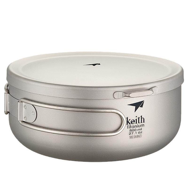 keith铠斯纯钛饭盒金属泡面碗
