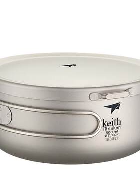 keith铠斯纯钛饭盒金属泡面碗